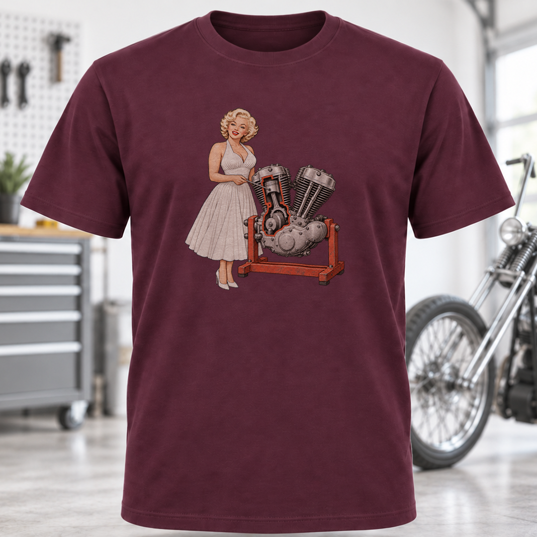 Vintage M.M. Mechanic T-Shirt – Retro Engine Repair Design