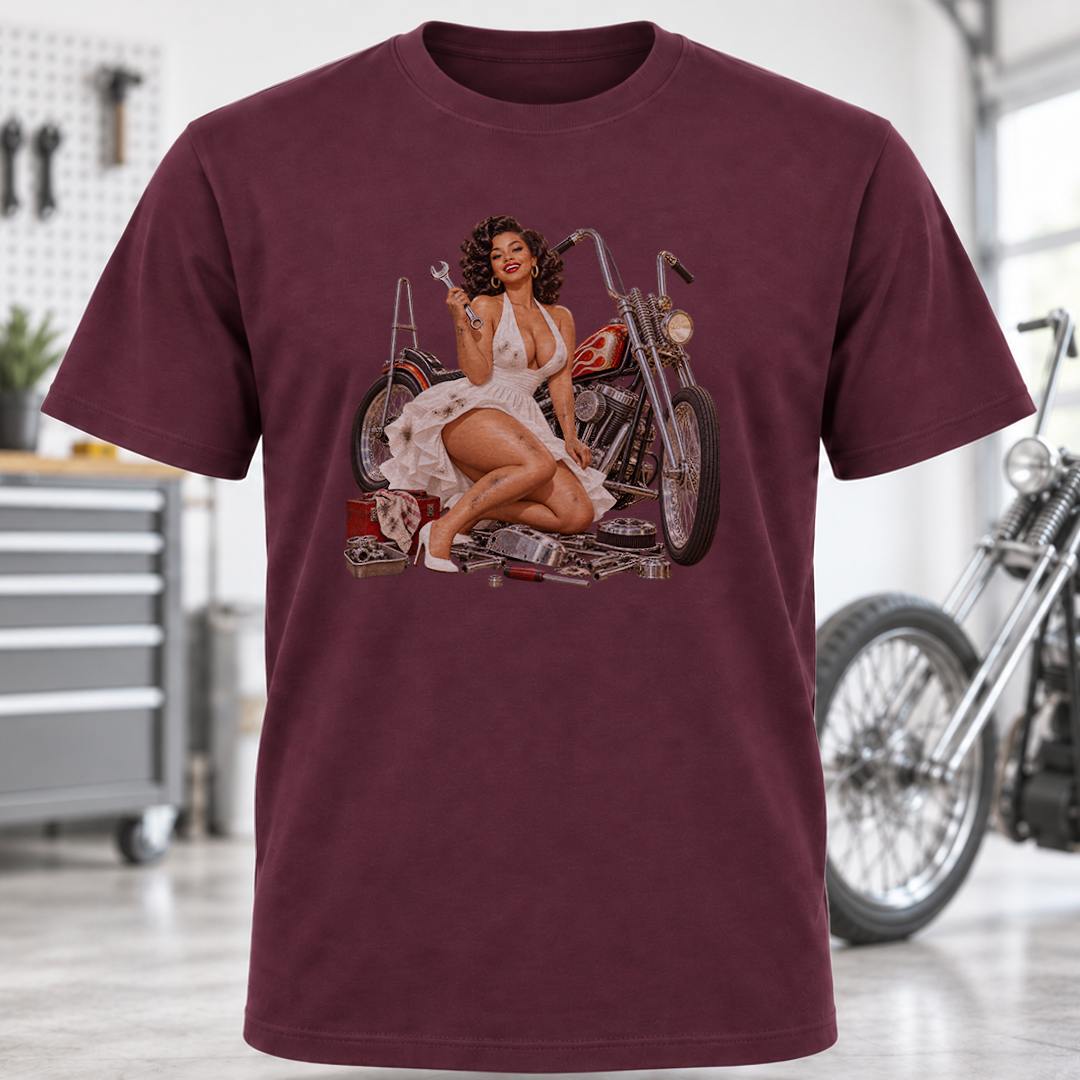 Pinup Mechanic Girl T-Shirt