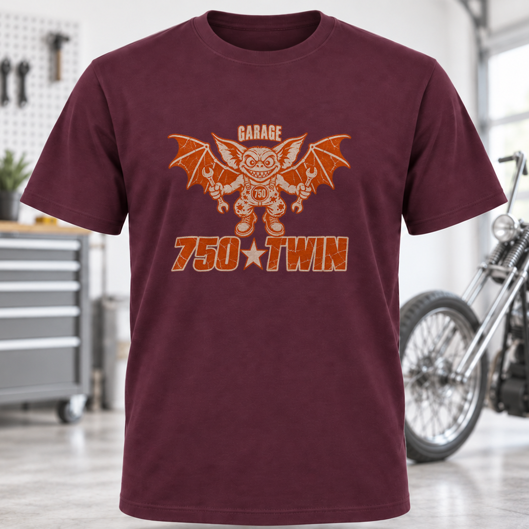 750 Twin Garage Bat Moto T-Shirt