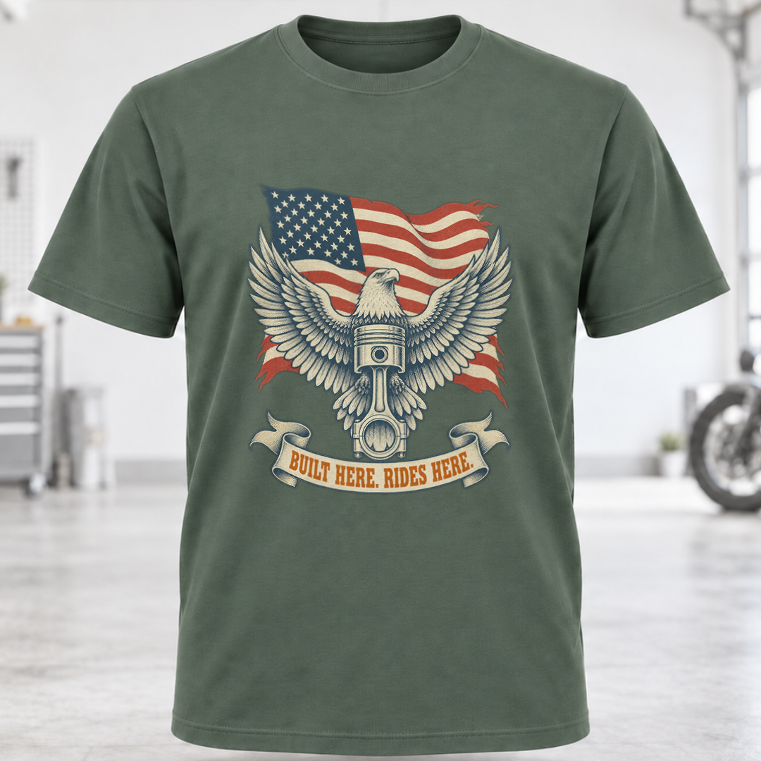 Patriotic Eagle Piston T‑Shirt