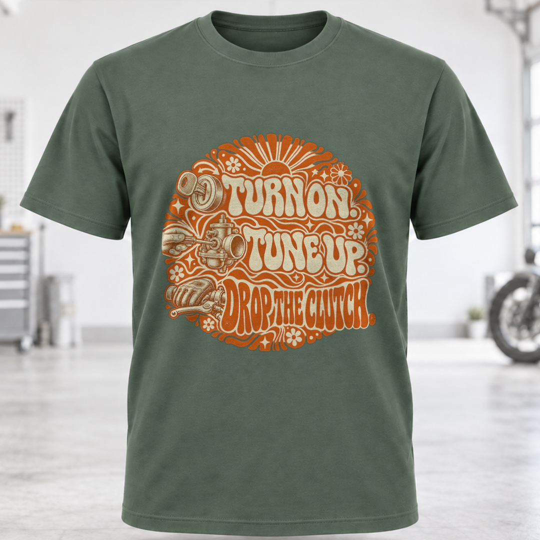 Turn On Tune Up Drop The Clutch T-Shirt