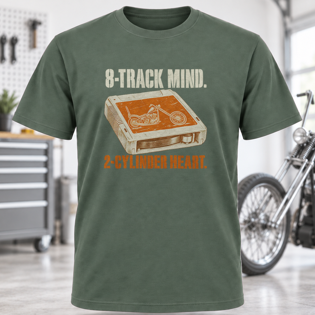 8-Track Mind 2-Cylinder Heart T-Shirt
