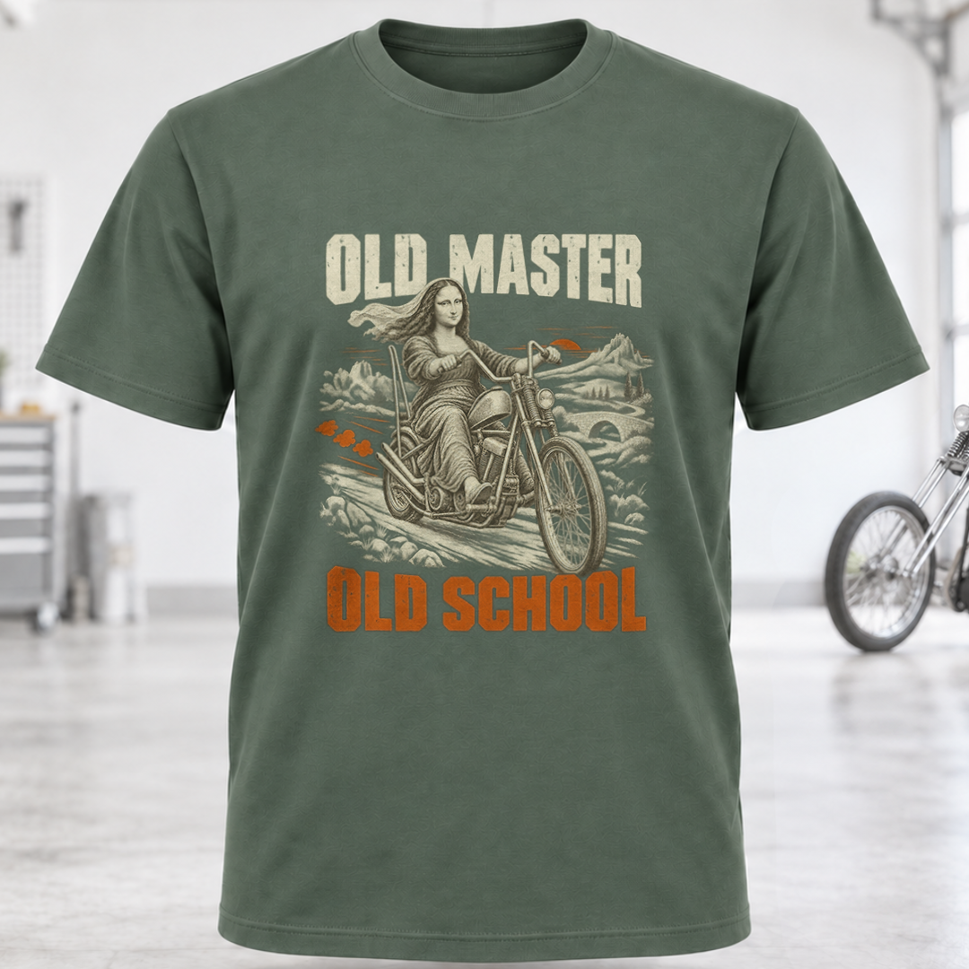 Old Master Old School Motorcycle T‑Shirt