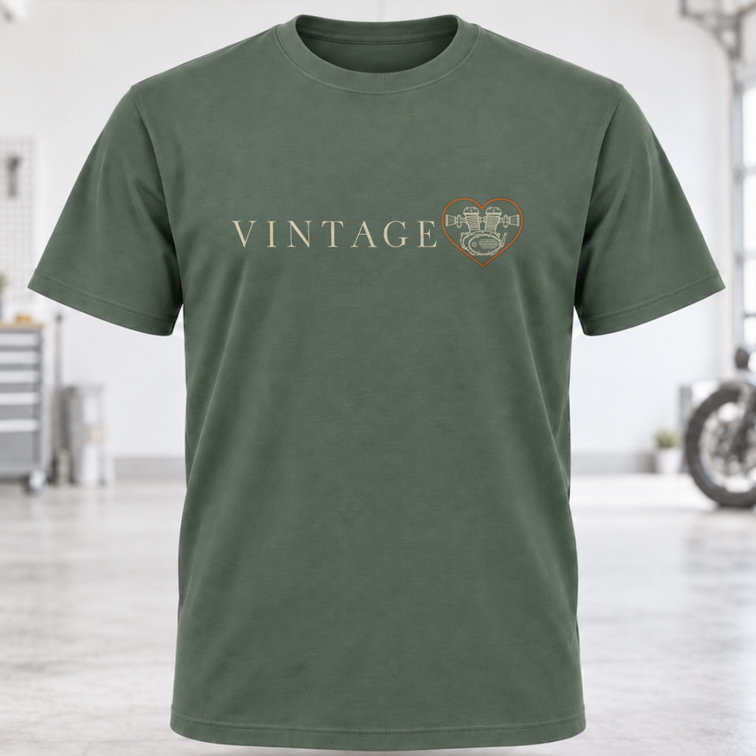 Vintage Heart V-Twin Graphic T-Shirt