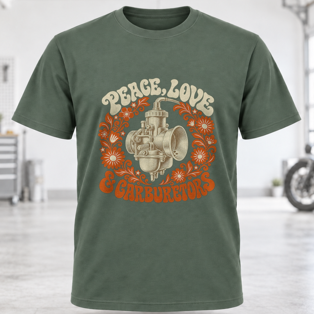 Peace, Love & Carburetors T-Shirt