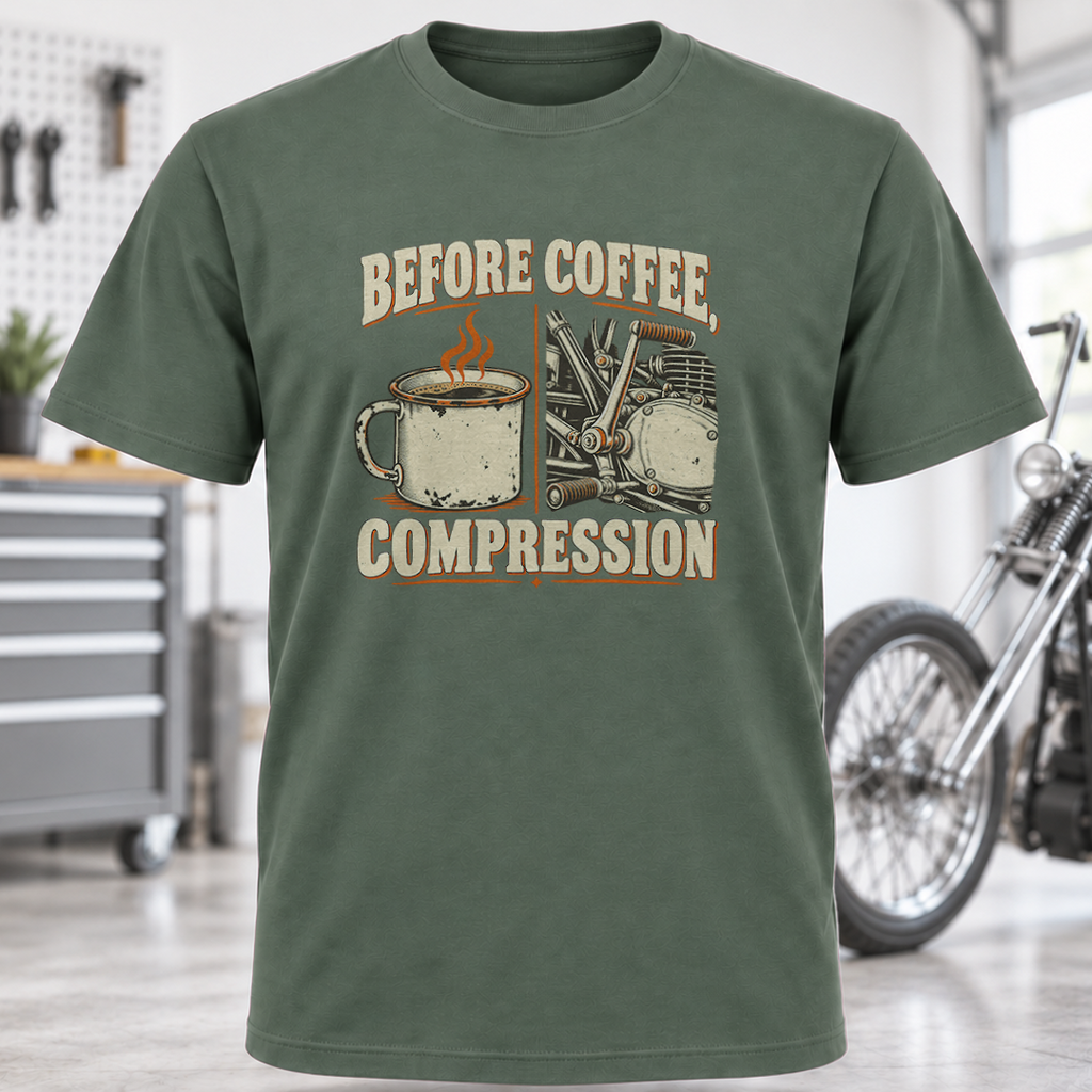 T‑Shirt - "Before Coffee Compression"