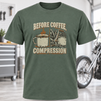 T‑Shirt - "Before Coffee Compression"