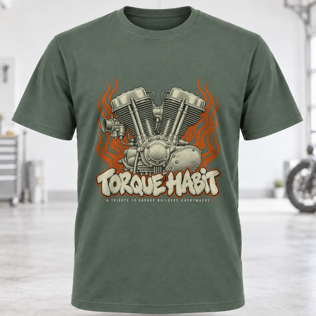 Torque Habit Motorcycle Engine T‑Shirt