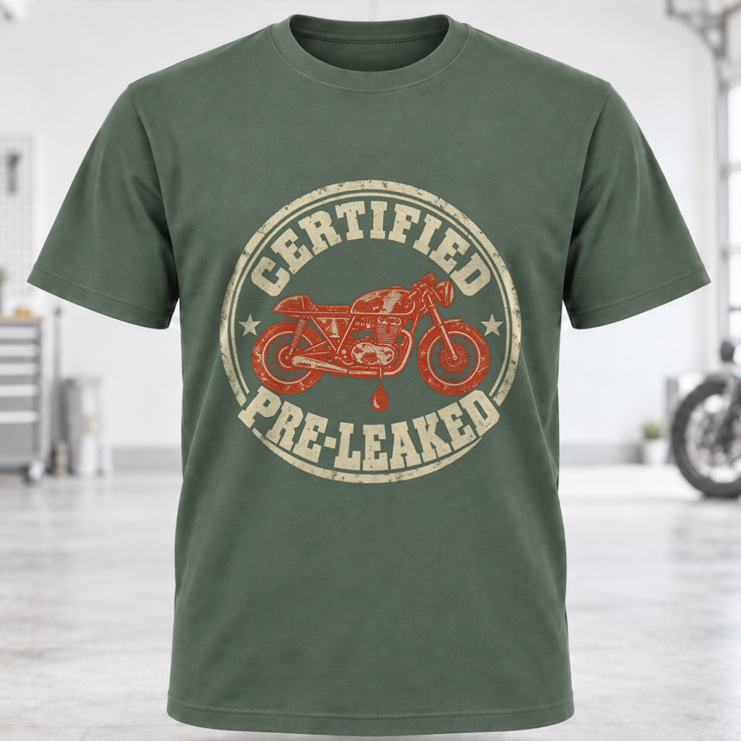 Certified Pre-Leaked Motorcycle T-Shirt