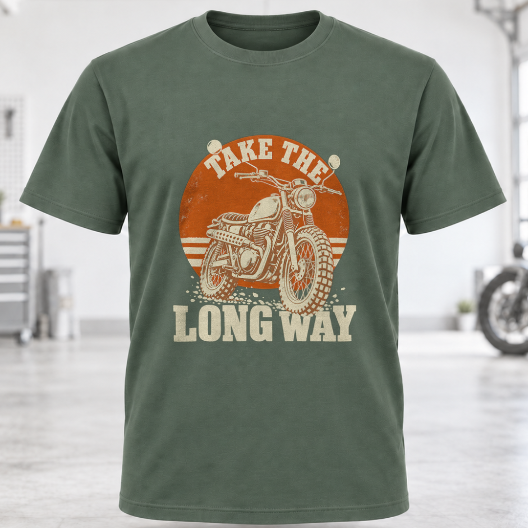 Take the Long Way Motorcycle T-Shirt